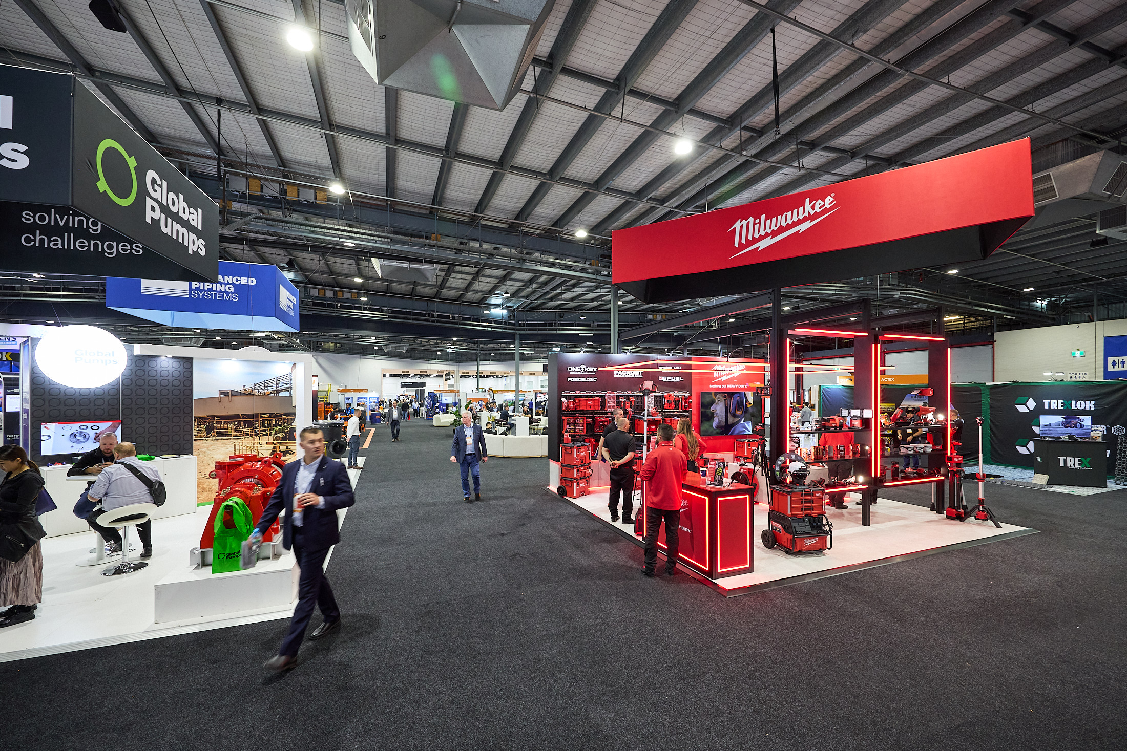 Bluestone 8090 Tile with Foot Traffic - Exhibit Modular Flooring